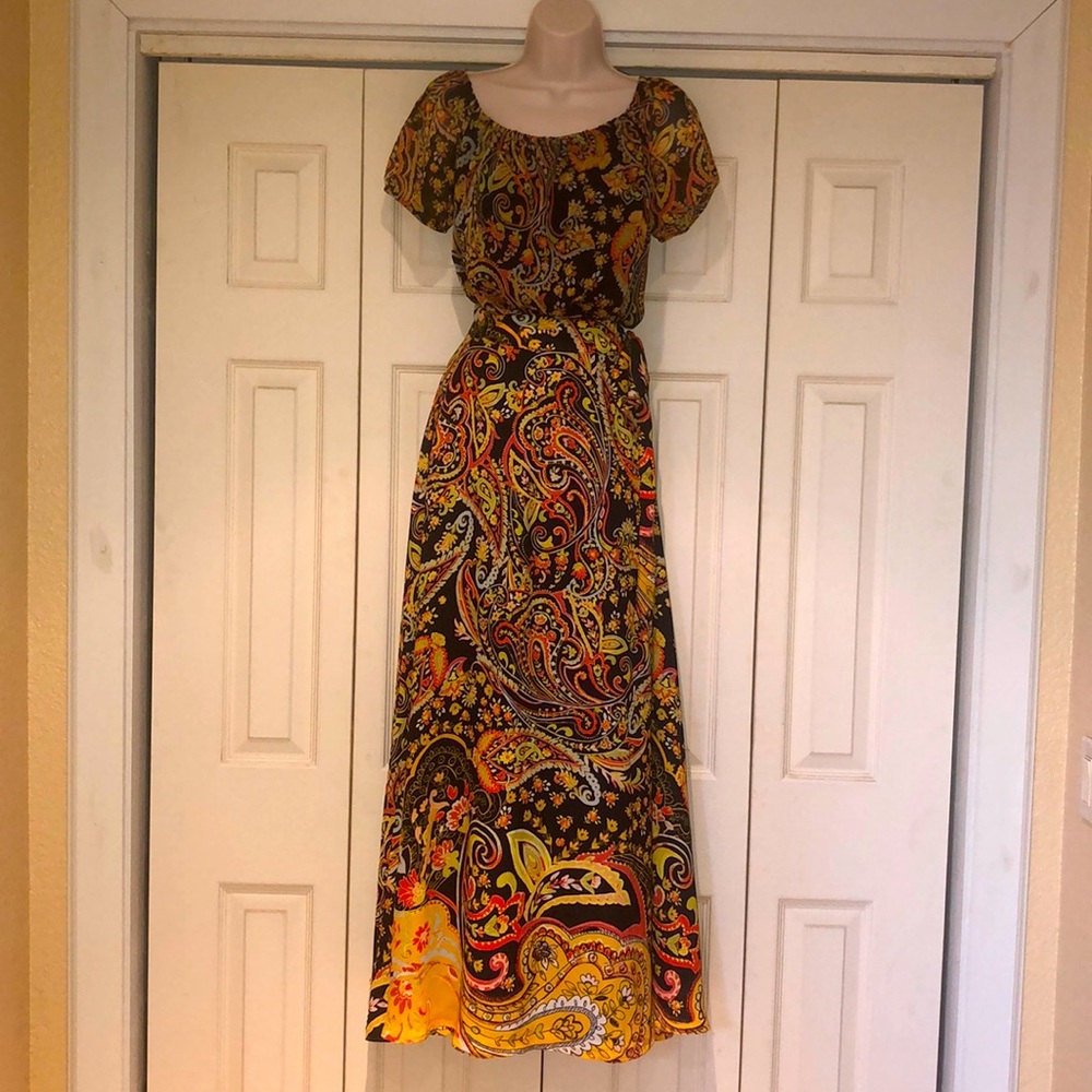 Wrap around long skirt and top set